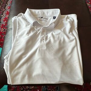 Classic White Polo Shirt with Textured Weave